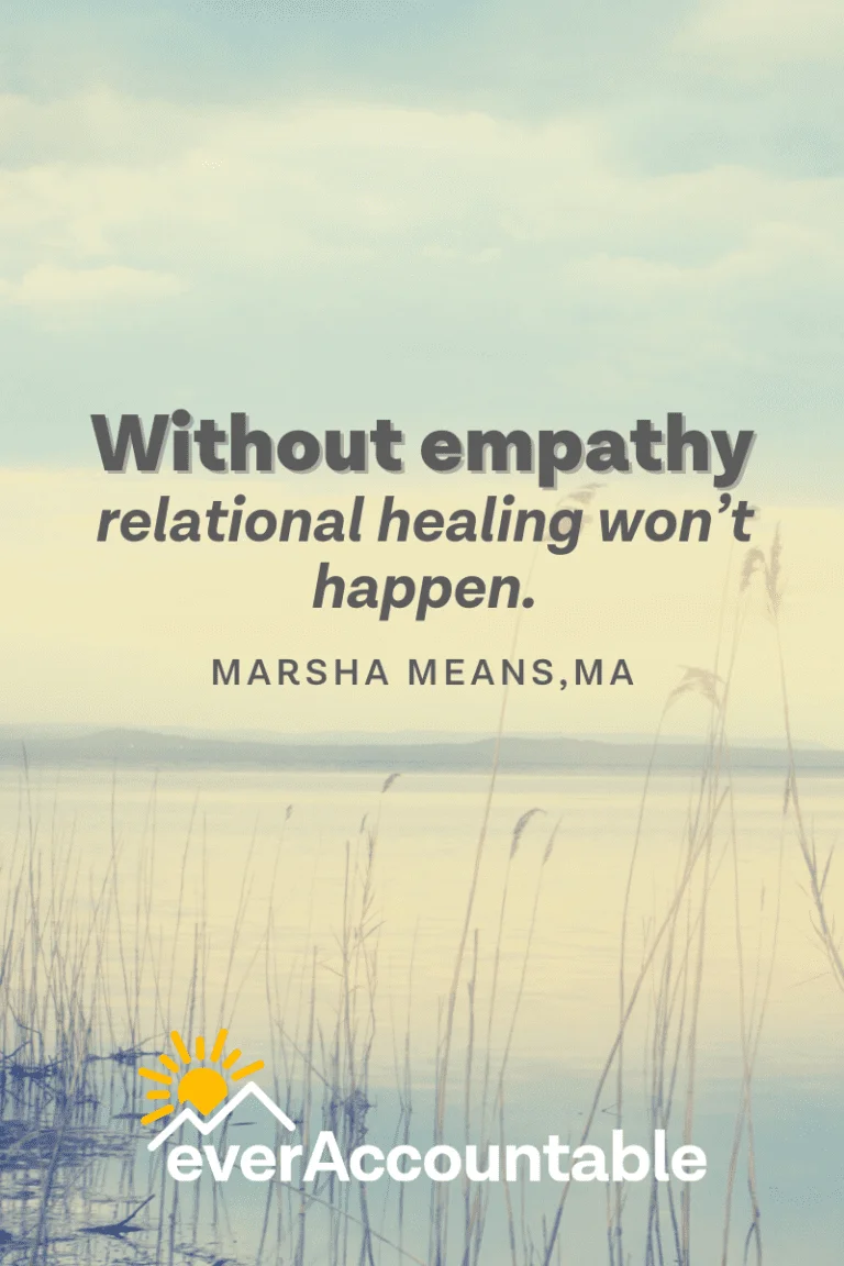 Dusk over water, learn empathy quote from Marsha Means, MA Ever Accountable